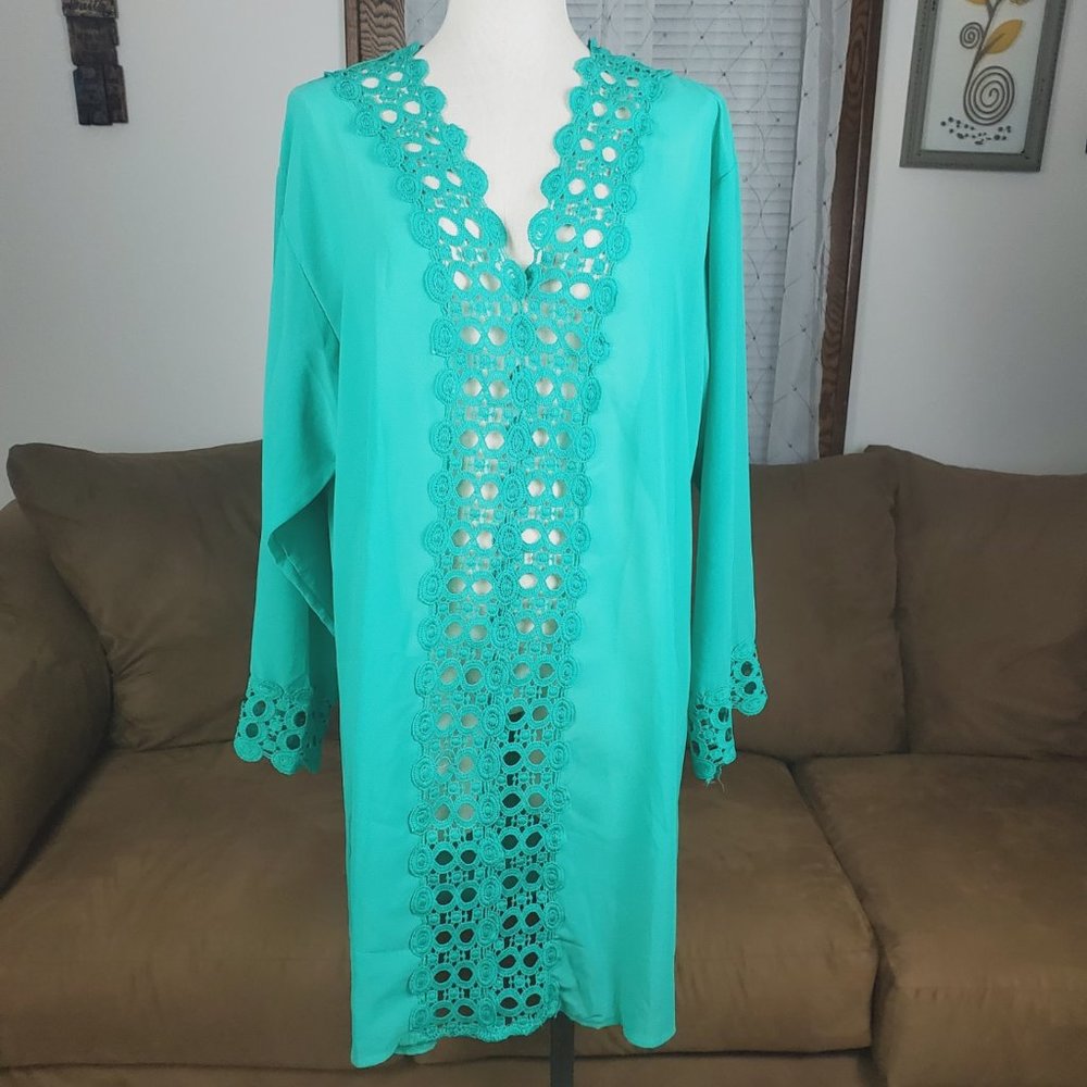 Avidlove Emerald Green Long Sleeve Nightdress Lingerie Size XXL New